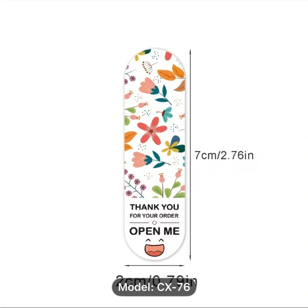 Floral Thank You Stickers Pack 100pcs - Picture 3 of 3